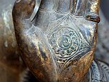 Kathmandu Patan Durbar Square Mul Chowk 17 River Goddess Ganga Hand Close Up 